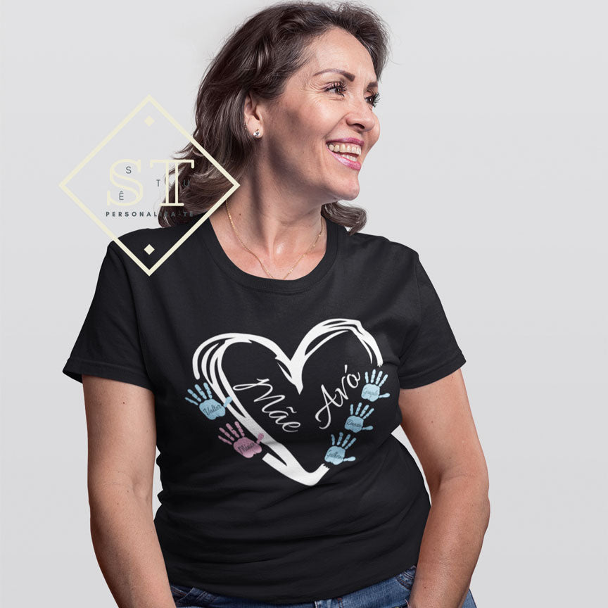 Mãe/Avó Coração com mãos - Sê-Tu